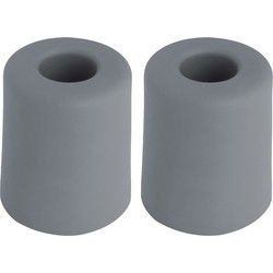 Deltafix Deurbuffer - 2x - deurstopper - grijs - rubber - 35 x 30 mm - Deurstoppers