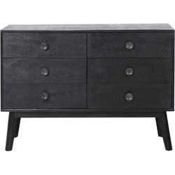 Light&living Kast met 6 laden 114x40x80 cm ESPITA hout zwart