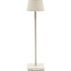 Riviera Maison Tafellamp, LED lamp, Dimbaar - RM Luminee USB Table Lamp - beige - Aluminium 