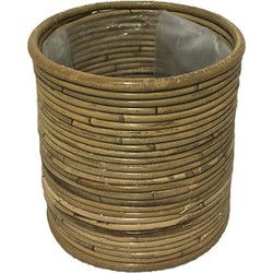 Pot Rond Streep Grey - 20x20 cm - Van der Leeden