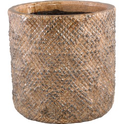 PTMD Melton Brown ceramic pot round XL