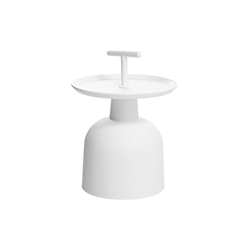 Bijzettafel - Salontafel - Rond - Handvat - Hitte bestendig - 55xΦ41 cm