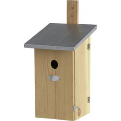 1x Vurenhouten vogelhuisjes/vogelhuizen 39 cm met kijkluik - Vogelhuisjes