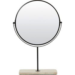 Light&living Spiegel op voet 32,5x12,5x49 cm RIESCO travertin zand-zwart