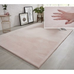 Fluffy vloerkleed - Effen Hoogpolig Super Zacht - Roze - 120 X 170 CM