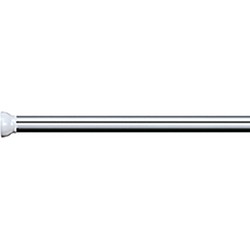 Spirella Douchegordijn stang - uitschuifbaar van 125 naar 220 cm - aluminium - klik en klem systeem - Douchegordijnen