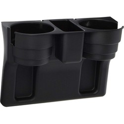 Decopatent® Autostoel Organizer - Voor tussen Auto stoel / console - Bekerhouder & Telefoonhouder - Opbergvakken - Auto organiser