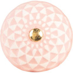 Clayre & Eef Deurknop Ø 4x3 cm Roze Keramiek