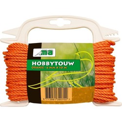 Oranje hobby touw/draad 6 mm x 10 meter - Touw