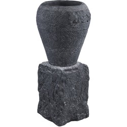 PTMD Mailey Decoratieve Pot - 28 x 28 x 62 cm - Cement - Zwart