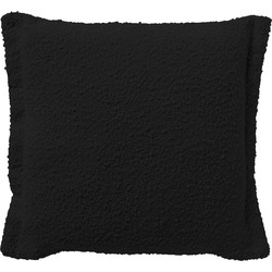 Dutch Decor OTIS - Kussenhoes 45x45 cm - effen kleur - unieke stof - Raven - zwart - Dutch Decor