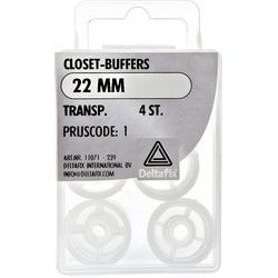 Closetbuffers 22mm transp. 4st