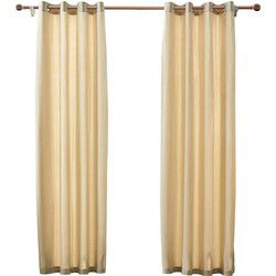 Larson - Velvet Gordijnen - 1.4m x 2.5m - Ringen - Beige