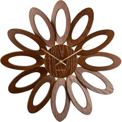 Wandklok Fiore - Donker Hout - Ø40cm