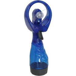 Gerimport waterspray ventilator - 1x stuks -blauw - 27 cm - Ventilatoren