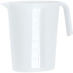Juypal maatbeker - wit - 1,75 liter - kunststof - L22 x H20 cm - Maatbekers