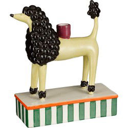 Mica Decorations Kandelaar Hond - 23x10x28 cm - Keramiek - Lichtgeel