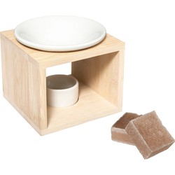 Amberblokjes/geurblokjes cadeauset - sandelhout geur - inclusief geurbrander - Geurbranders