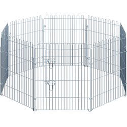 4goodz PawHut Puppyren - Konijnenren van Metaal - B63 x H76 cm