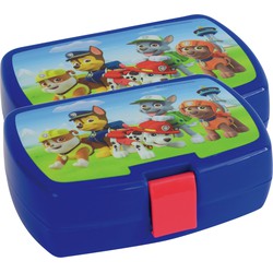 2x stuks kunststof broodtrommels/lunchboxen Paw Patrol 16 x 11 cm - Lunchboxen