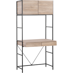 Beliani HARROW - Bureau-Lichte houtkleur-MDF