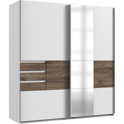 Kast 2 schuifdeuren met 1 spiegel en laden L180 cm - BAMBERG