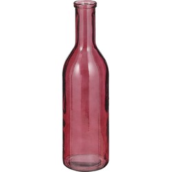 Mica Decorations Rioja Fles Vaas - H50 x Ø15 cm - Gerecycled Glas - Bordeaux