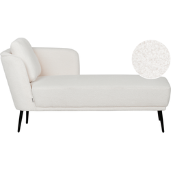 Beliani ARTHEZE - Chaise longue-Wit-Bouclé