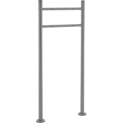 Brievenbusstandaard 120 cm zilver roestvrij staal ML-Design