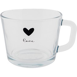 Clayre & Eef Theeglas  450 ml Glas Hart Theemok
