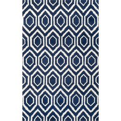Safavieh Contemporary Indoor Hand Tufted Area Rug, Chatham Collection, CHT731, in Dark Blue & Ivory, 183 X 274 cm