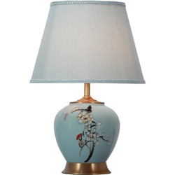 Fine Asianliving Chinese Tafellamp Keramiek Porselein met Kap