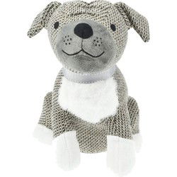 H&S Collection Deurstopper - hond - grijs - 27x20x27 cm - dieren - Deurstoppers