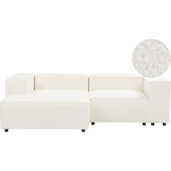 Beliani APRICA - Modulaire Sofa-Wit-Bouclé