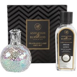 Ashleigh and Burwood gift set Fairy Ball + Fresh Linen Geurlamp S parelmoer
