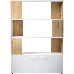 Bibliotheek 3 planken 2 deuren Varel - H163cm