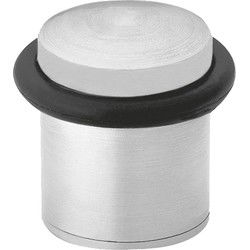 AMIG Deurstopper/deurbuffer - 1x - D25mm - inclusief schroeven - mat rvs - Deurstoppers