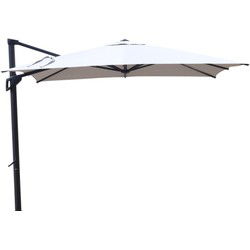 INOWA Zweefparasol 3x3 mtr Aluminum-mediumgrijs