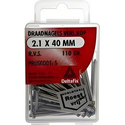 Draadnagel bk 2.1x40mm rvs 110gr