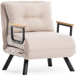 Slaapfauteuil in stof met metalen poten L67 cm  SANDO
