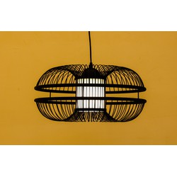 Fine Asianliving Bamboe Hanglamp Zwart Handgemaakt - Morris D46x22cm