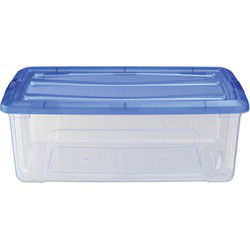 Iris Topbox Opbergbox 30L 57.5x39x20.5 cm Blauw/Transparant