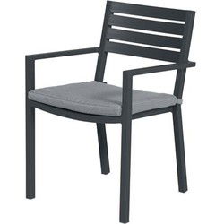 Oklahoma dining fauteuil - carbon black - mid grey