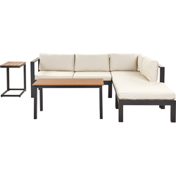 Beliani MESSINA - Loungeset-Zwart-Aluminium