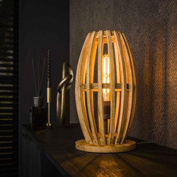 Hoyz Collection - Tafellamp 1L Orbit - Massief Mango Naturel