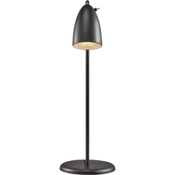 Retro stijl, elegante, draaibare tafellamp - zwart