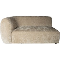 PTMD Lujo sofa cream 6051 fiore fabric 2 seater arm L