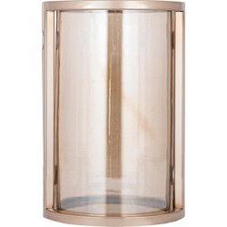 PTMD Windlicht Jarie - 18x18x28 cm - RVS - Goud