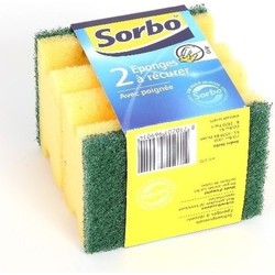 4x Sorbo schuursponzen / schoonmaaksponzen 9 x 6,5 x 4 cm - Schuursponzen