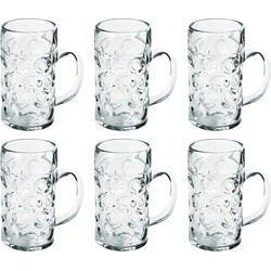 8x Bierfeest glazen/pullen 1.3 liter van onbreekbaar kunststof - Bierglazen